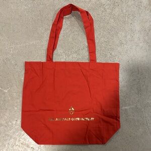 The Animals Observatory Red Logo Canvas Tote Bag